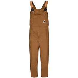 Bulwark FR Heavyweight Insulated Brown Duck Bib Overall w/Leg Zipper