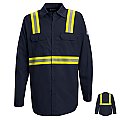 Bulwark Flame Resistant Excel-FR™ Button Front Work Shirt with Reflective Trim