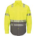 Bulwark Flame Resistant ComforTouch 7.oz Hi-Viz Color Block Uniform Shirt