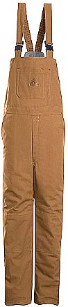 Bulwark Flame Resistant Excel-FR™ ComforTouch™Brown Duck Deluxe Insulated Bib Overall