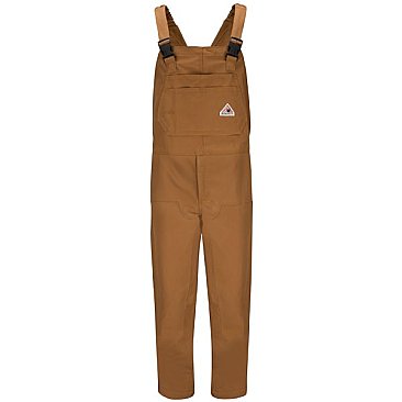 Bulwark FR Heavyweight Insulated Brown Duck Bib Overall w/Leg Zipper