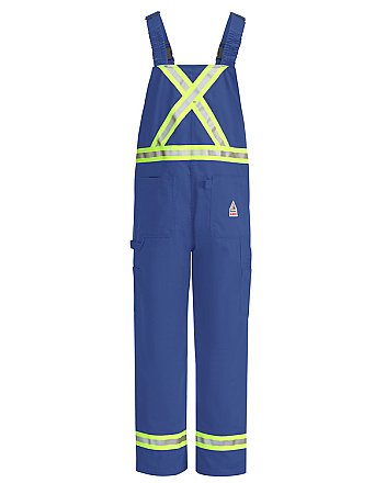 Bulwark Men's Unlined Bib Overall with Reflective Trim