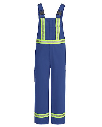 Bulwark Men's Unlined Bib Overall with Reflective Trim