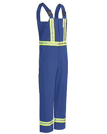 Bulwark Men's Unlined Bib Overall with Reflective Trim