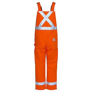 Bulwark Men's Unlined Bib Overall with Reflective Trim
