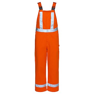 Bulwark Men's Unlined Bib Overall with Reflective Trim