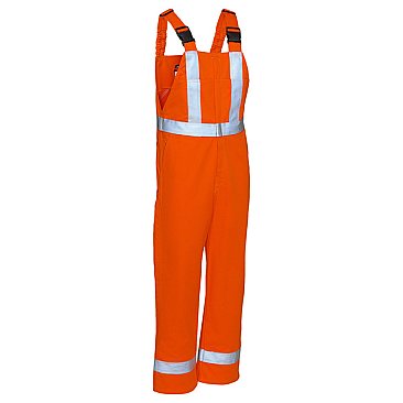 Bulwark Men's Unlined Bib Overall with Reflective Trim