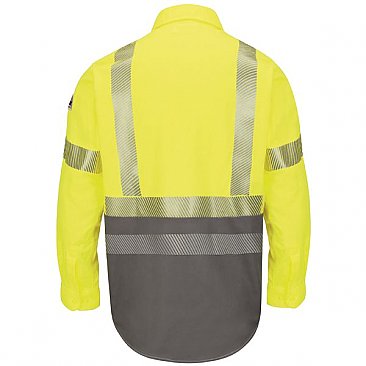 Bulwark Flame Resistant ComforTouch 7.oz Hi-Viz Color Block Uniform Shirt