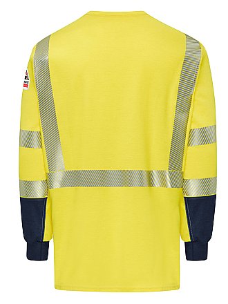 Bulwark Hi-Visibility Lightweight ColorBlock Long Sleeve T-Shirt