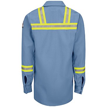 Bulwark Enhanced Hi-Visibility Concealed - Gripper Pcocketless Work Shirt SMS6LB